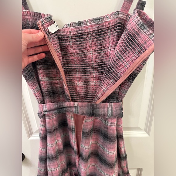 Likely Paretti Plaid Smock Cotton Sundress Pink Multi Size 12 - Picture 13 of 15
